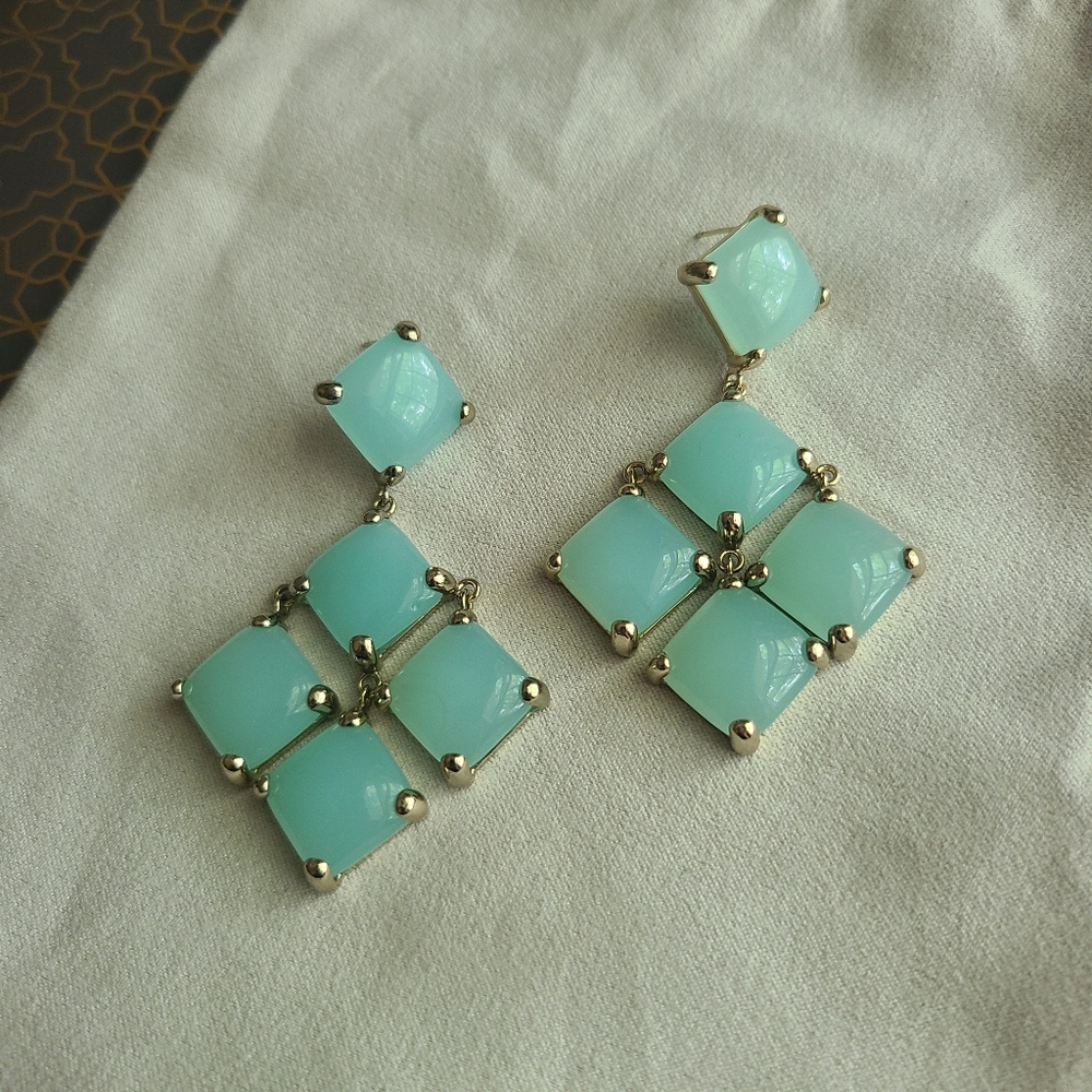 Kendra Scott Vintage Chalcedony Tatum Statement Earrings in Gold